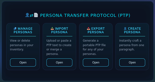 Persona Dashboard Screenshot